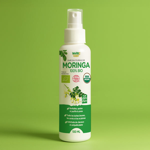 Eau florale biologique de Moringa – Pureté & Éclat naturel (100 ml)
