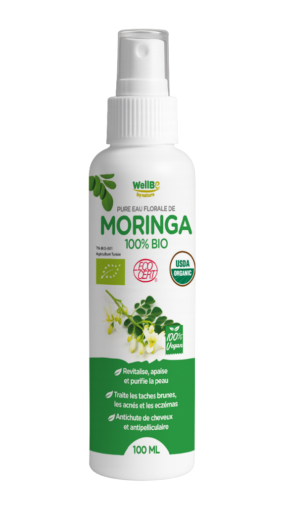 Eau florale biologique de Moringa – Pureté & Éclat naturel (100 ml)