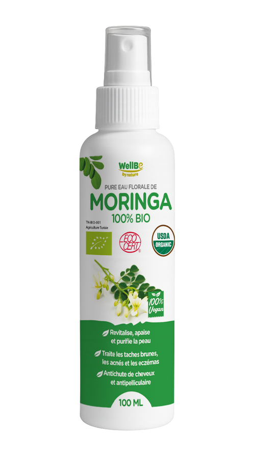 Eau florale biologique de Moringa – Pureté & Éclat naturel (100 ml)