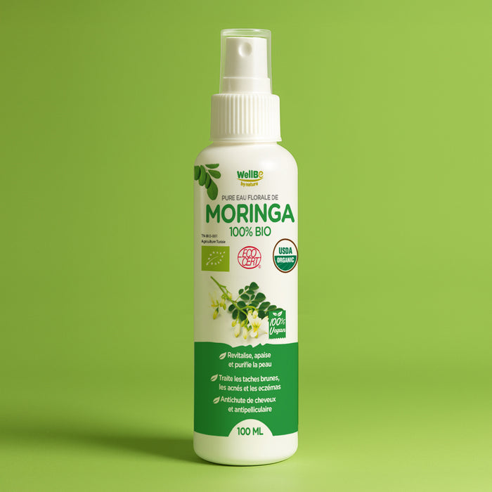 Eau florale biologique de Moringa – Pureté & Éclat naturel (100 ml)