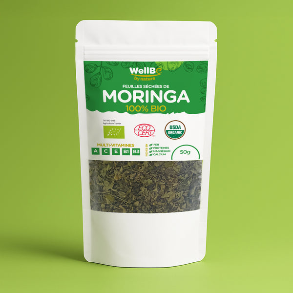 Moringa bio de Tunisie – Feuilles séchées 50 g