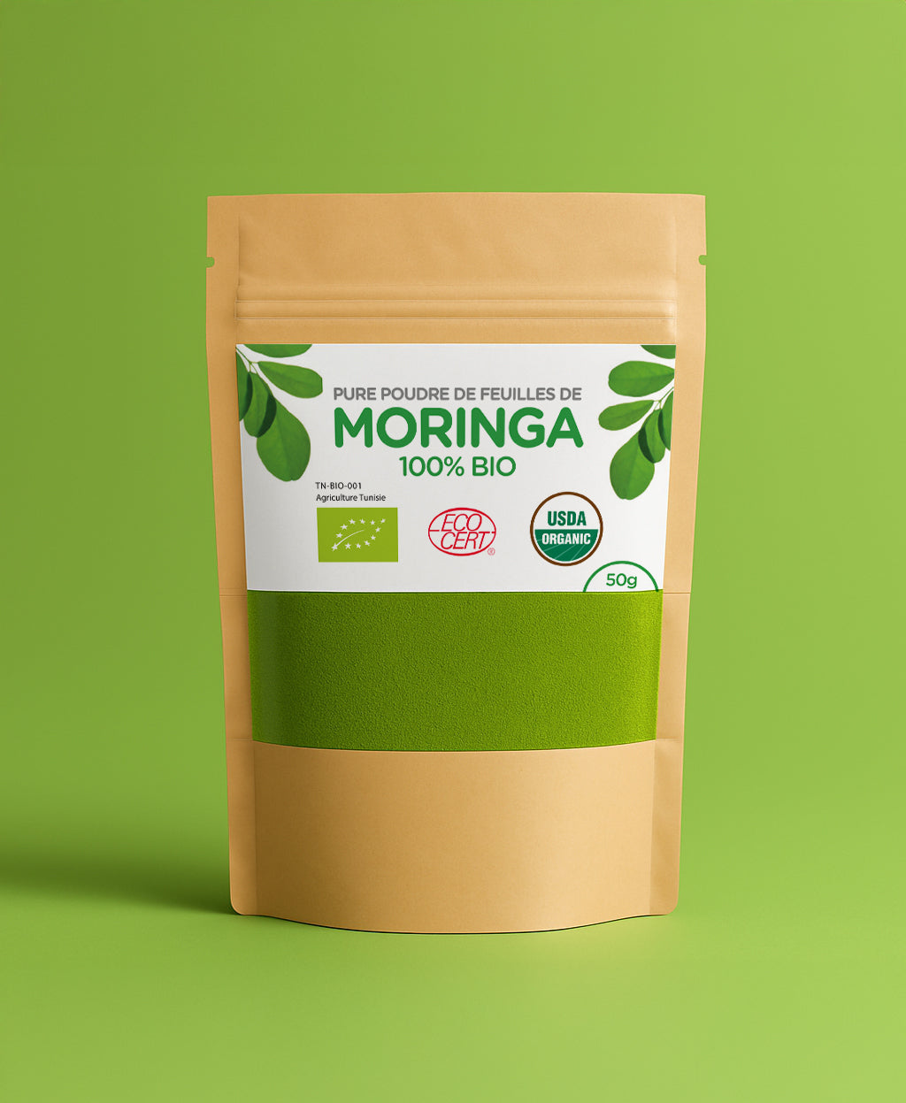 Moringa bio de Tunisie – Poudre 50g